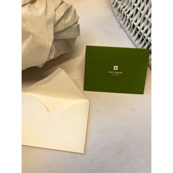 Kate Spade Ivory Navy SANTIAGO ALEK PLANTATION WICKER BAG Handbag - Picture 8 of 16